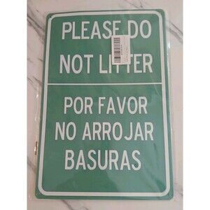 Please Do Not Litter Metal Wall Sign